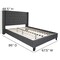 Flash Furniture Queen Size Dk Gray Fabric Platform Bed & Mattress HG-BM10-47-GG - alternate 6